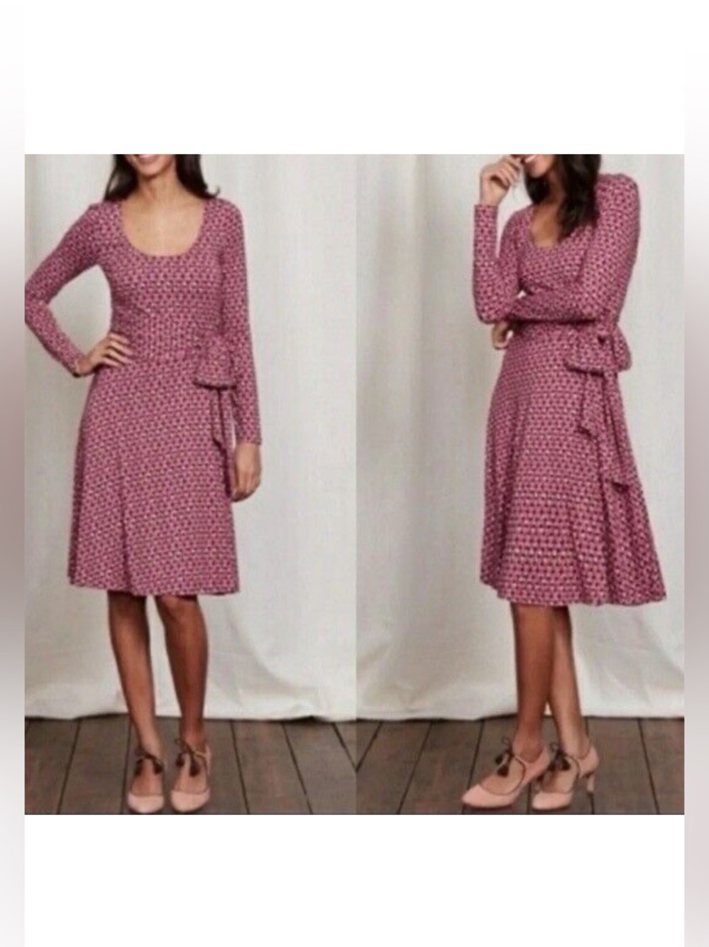 Boden Sylvia Faux Wrap Dress Size 14